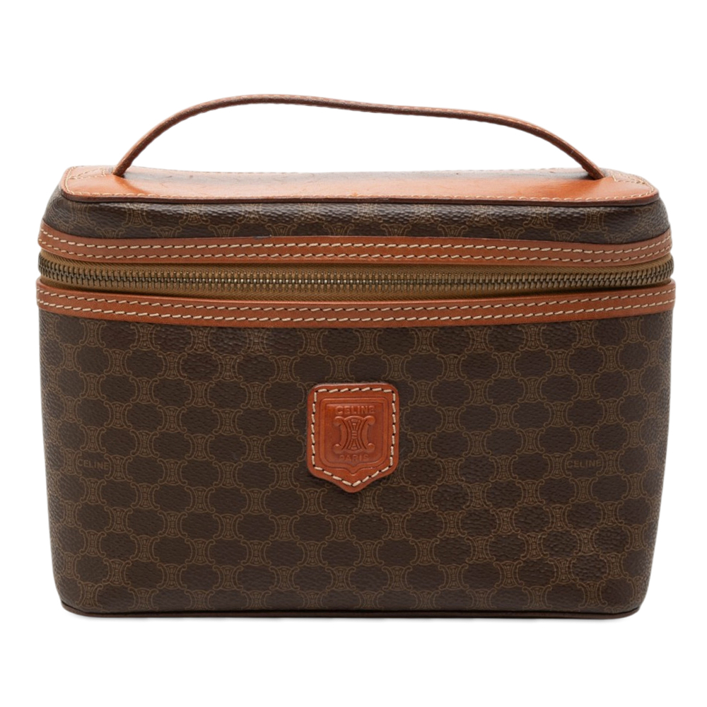 Pre-Loved Celine Macadam Coated Canvas Vanity Bag